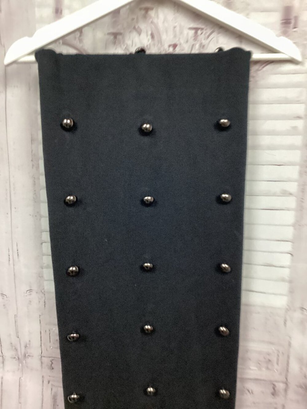 W by Worth Studded Button Scarf Shawl Black
